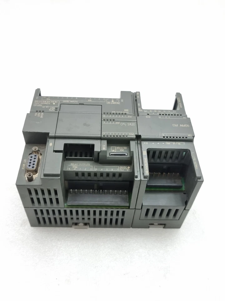 Used Working Siemens CPU SR20 6ES7288-1SR20-0AA0 With EM AM06 6ES7288-3AM06-0AA0